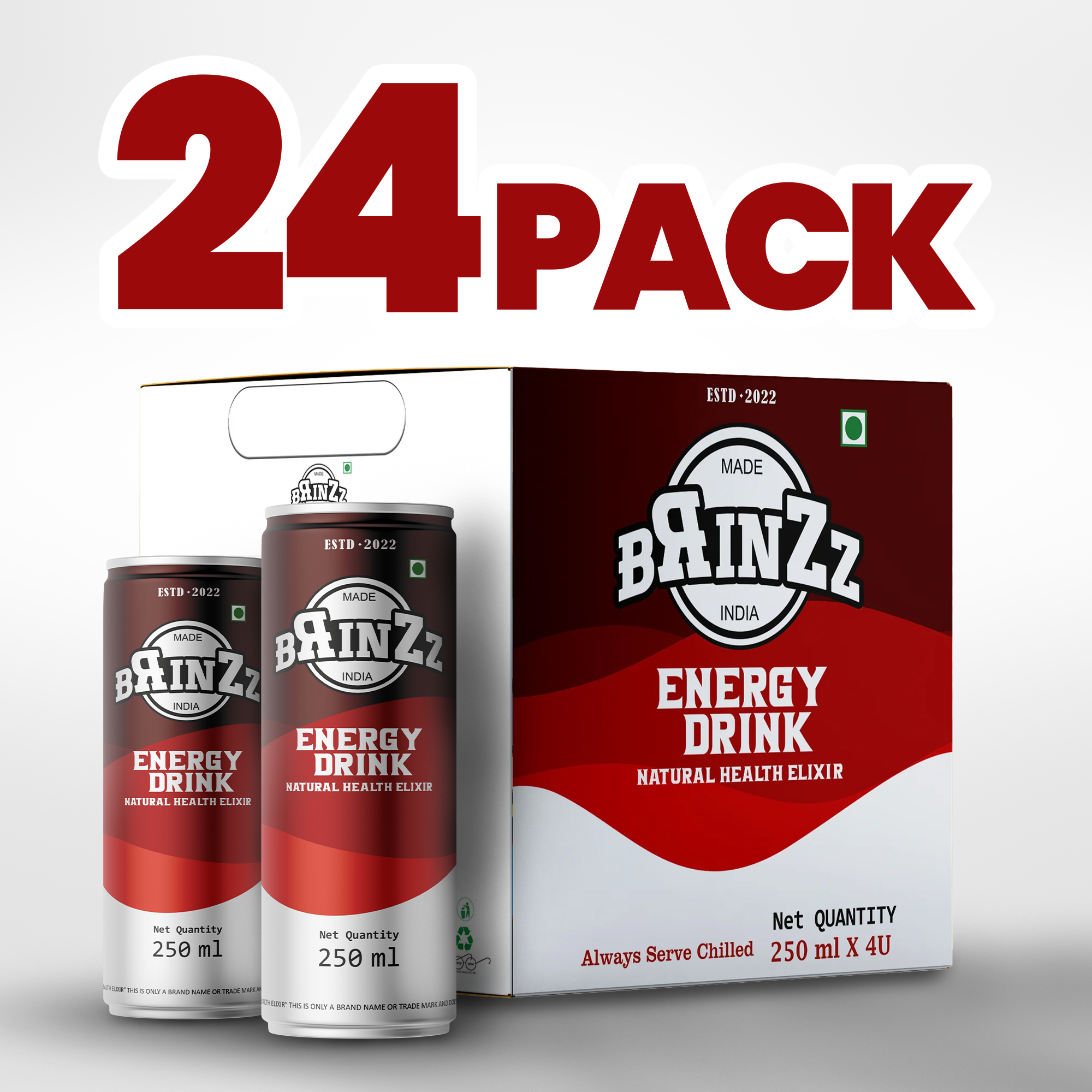 Brinzz Energy Drink Natural Health Elixir 6 Litre (Pack of 4 x 6)